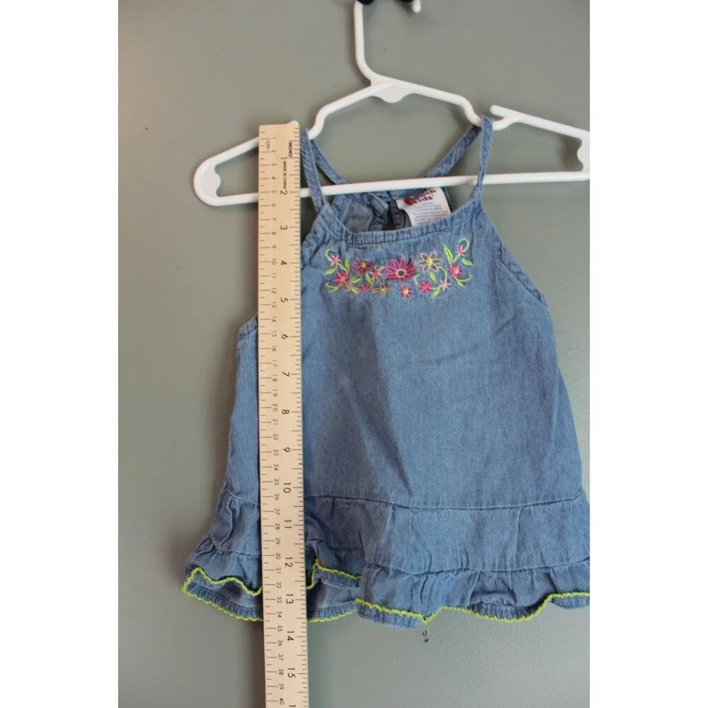 Park Bench Kids Floral Demin Spaghetti Strap Top Baby 24M